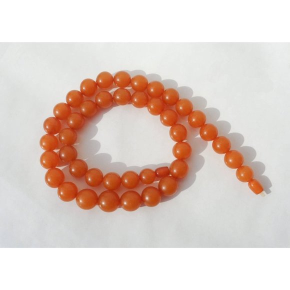 VINTAGE 1960s Butterscotch/ Egg Yolk Baltic Amber Necklace, Round Beads 13-17mm - Picture 2 of 6